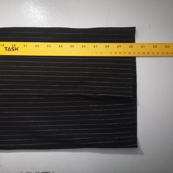 NWT Cleo Petite Ladies Size 10P Black w/ Silver Stripes Wide Leg Pants - Picture 13 of 13